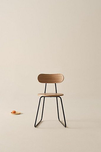 Jotex SCHOOL Kinderstuhl in Esche/Braun/Schwarz mit MDF, Metall und Holz - Bild 1