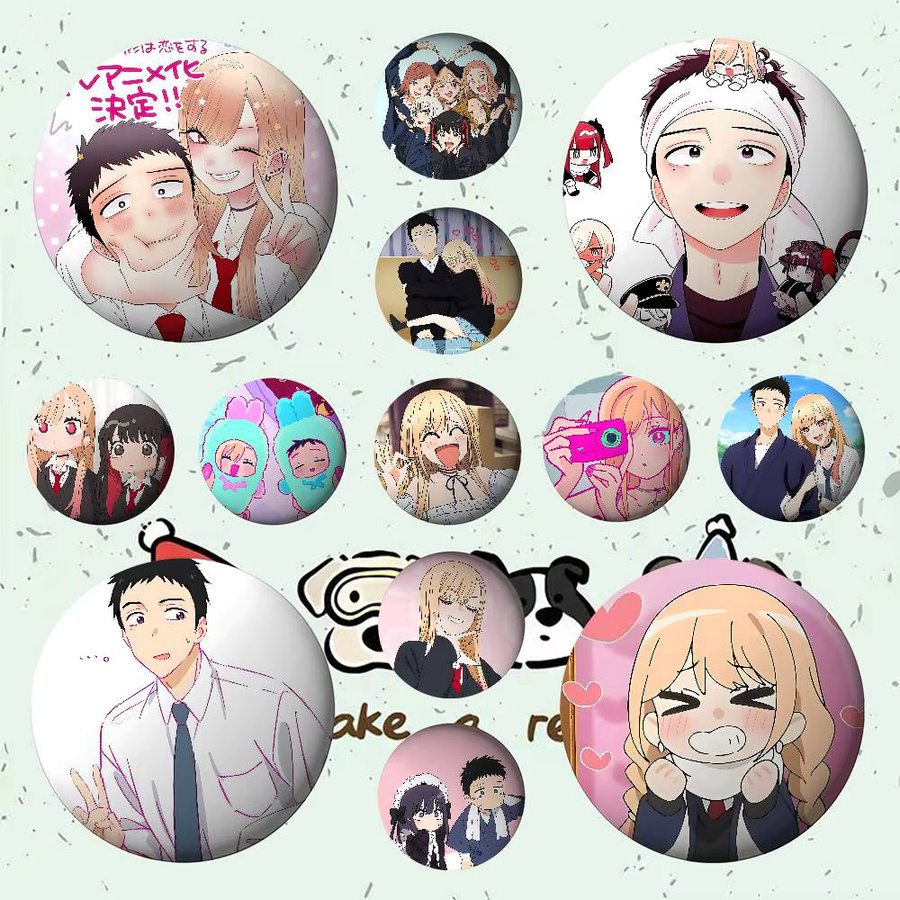 Anstecknadel Anime M-My Dress Up Darling, Weißblech, Unisex - Bild 3