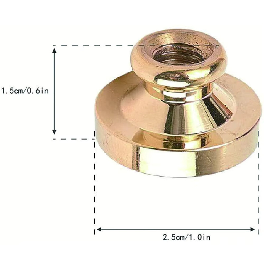Wachssiegel Stempel mit Messingkopf für Hochzeit und Grußkarten, Durchmesser: 25 mm - Bild 2