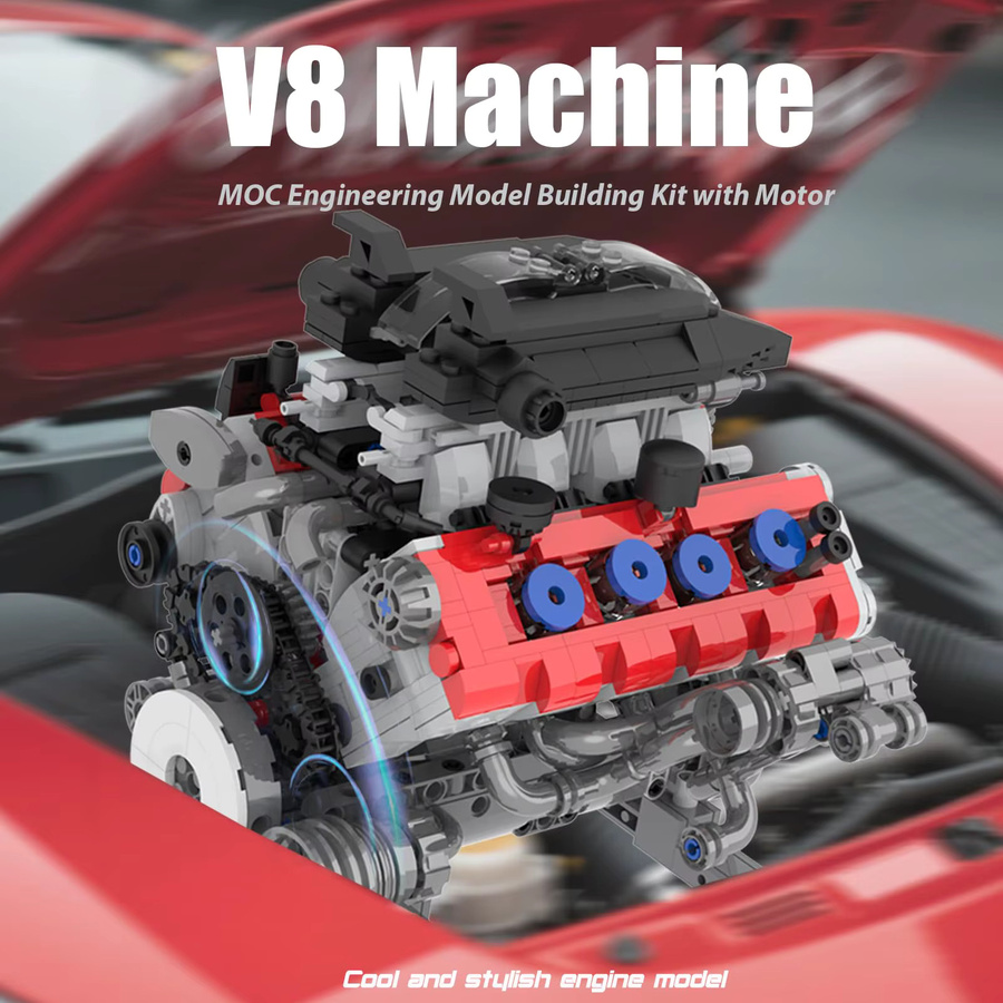 AMAZINGBLOKS V8-Motor Baukasten, Bausteine, 1.189 Teile - Bild 2