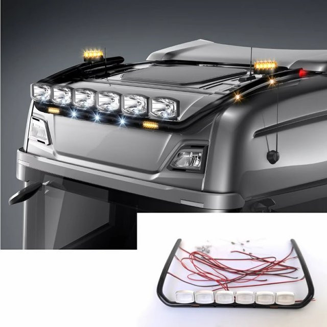 Tamiya LED-Cockpit-Kuppellicht, quadratisches Lichtzubehör, 1:14 - Bild 1