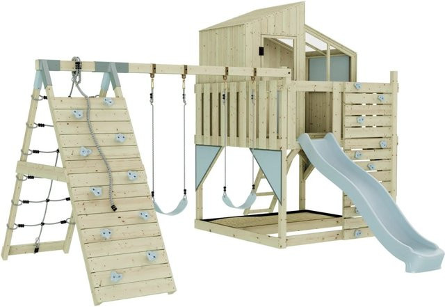 OutdoorToys Spielturm Finn mit Kinderschaukel in Eisblau - Bild 1
