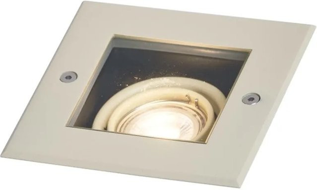 QAZQA Moderner Bodeneinbaustrahler Beige GU10 IP65 Dreh- und Schwenkbar für Außenbereich, Terrasse und Gartenweg, Durchmesser: 50 mm - Bild 1