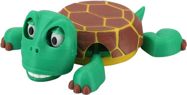 CosyHome 3D-gedruckter Schildkröten-Untersetzer in Braun, rutschfester Getränkeuntersetzer aus Kunststoff zur Tisch- und Schreibtischdekoration - Bild 1