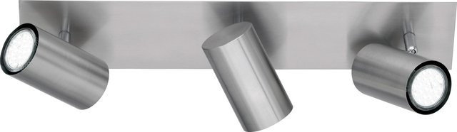 Trio 3er Deckenstrahler Nickel Matt mit verstellbaren Spots für GU10 Leuchtmittel - Bild 1