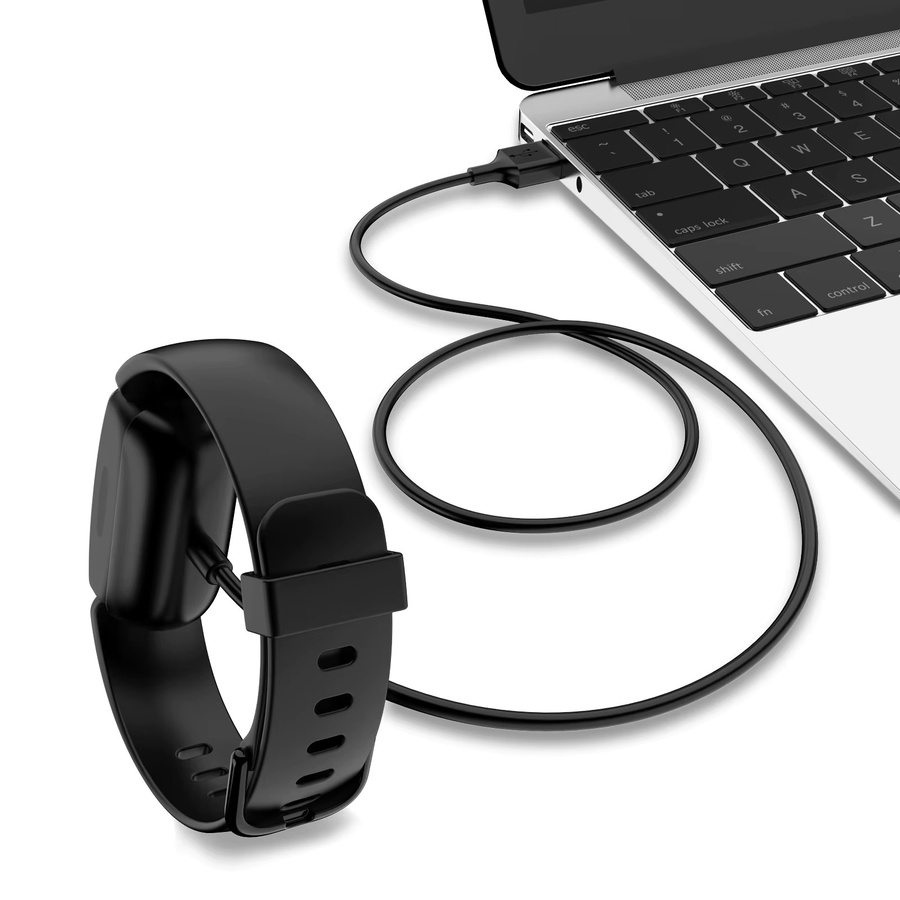 IEOVIEE USB-C Ladegerät für Fitbit Inspire 3 Fitness Tracker mit Kabelclip in Schwarz - Bild 6