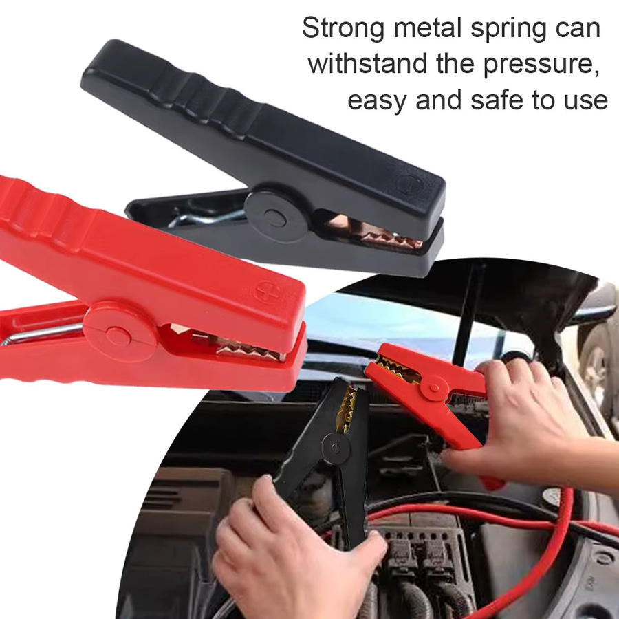 Batterie-Messleitung mit Krokodilklemmen in Rot für Auto und Caravan zur Strommessung und zum Testen von Batterien - Bild 2