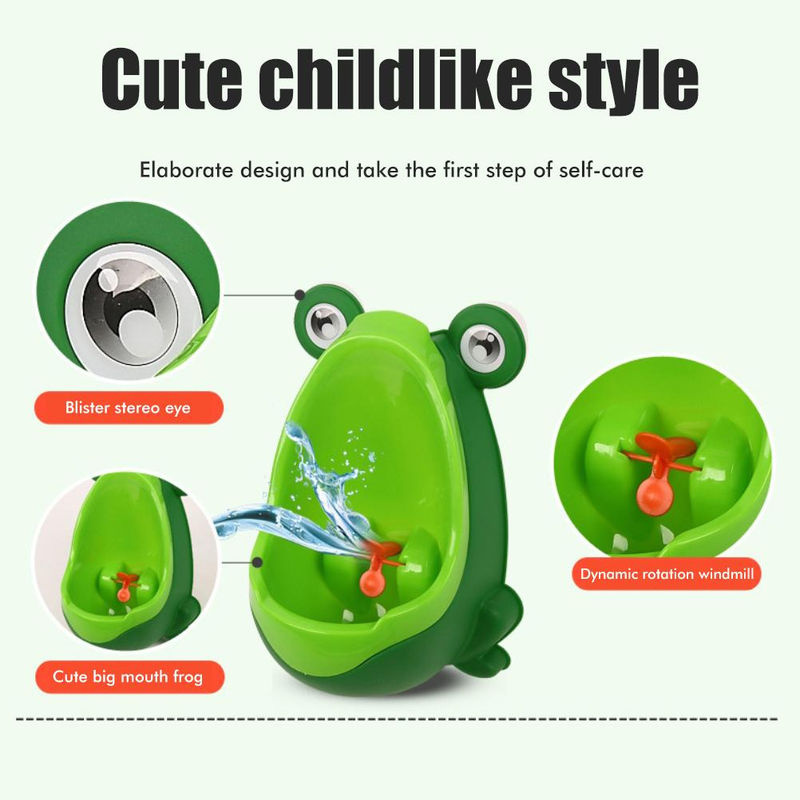 TOMTOP JMS Kinder Urinal Trainer Frosch Design mit Saugnapf und rutschfester Unterlage in Mehrfarbig - Bild 3