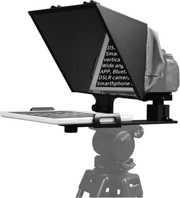 Feelworld Teleprompter TP13A in Schwarz für Smartphone, DSLR und Tablet - Bild 1