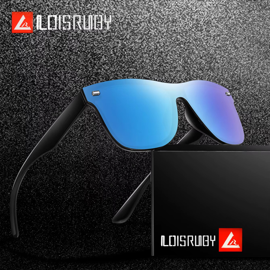 TAMWY Sonnenbrille, randlos, Unisex, blau, Kunststoff - Bild 1
