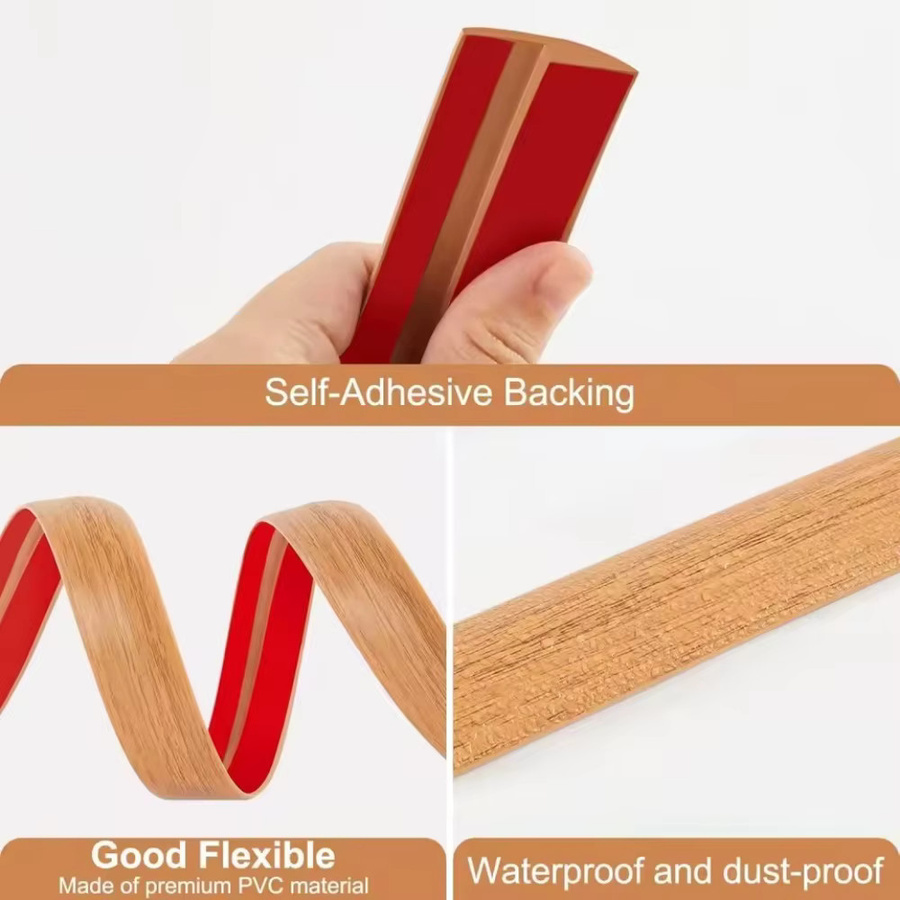 Selbstklebender Bodenübergangsstreifen aus PVC in Weiß, flacher Übergangskantenstreifen für Laminat, Breite: 3,0 cm, Länge: 300 cm - Bild 3