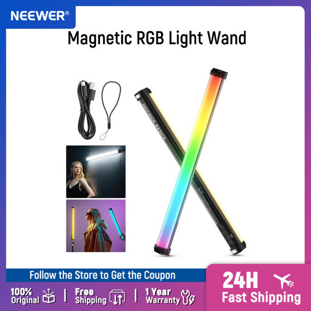 NEEWER Basics 21 Zoll magnetischer RGB LED Lichtstab für Studiofotografie und Streaming in Multicolour - Bild 1