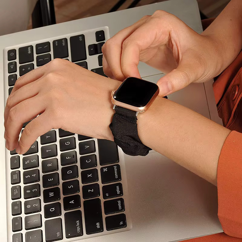 TINUORA Uhrenarmband Textil, Schwarz, Damen - Bild 2