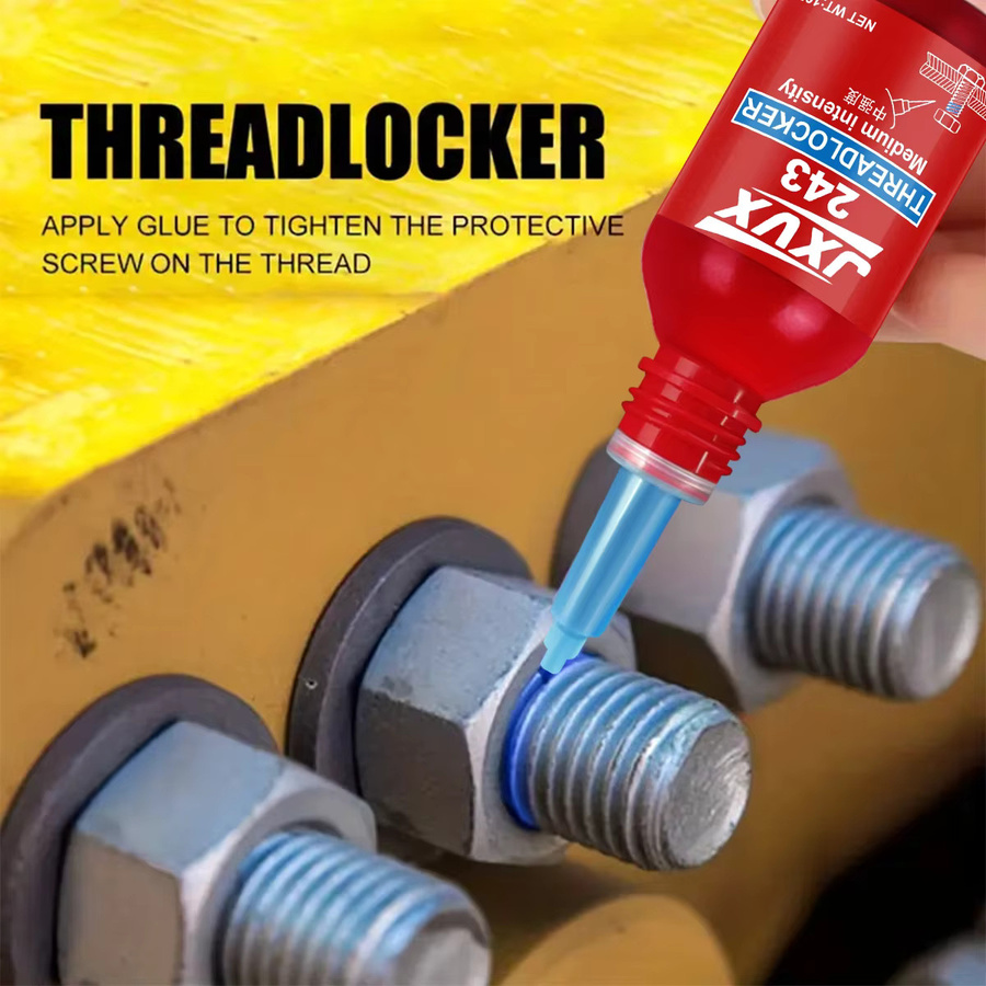 LOOLIFL 243 Gewindesicherungsklebstoff Rot, 15 ml, hochtemperaturbeständiger anaerober Klebstoff für Automobil- und Maschinenbau - Bild 2