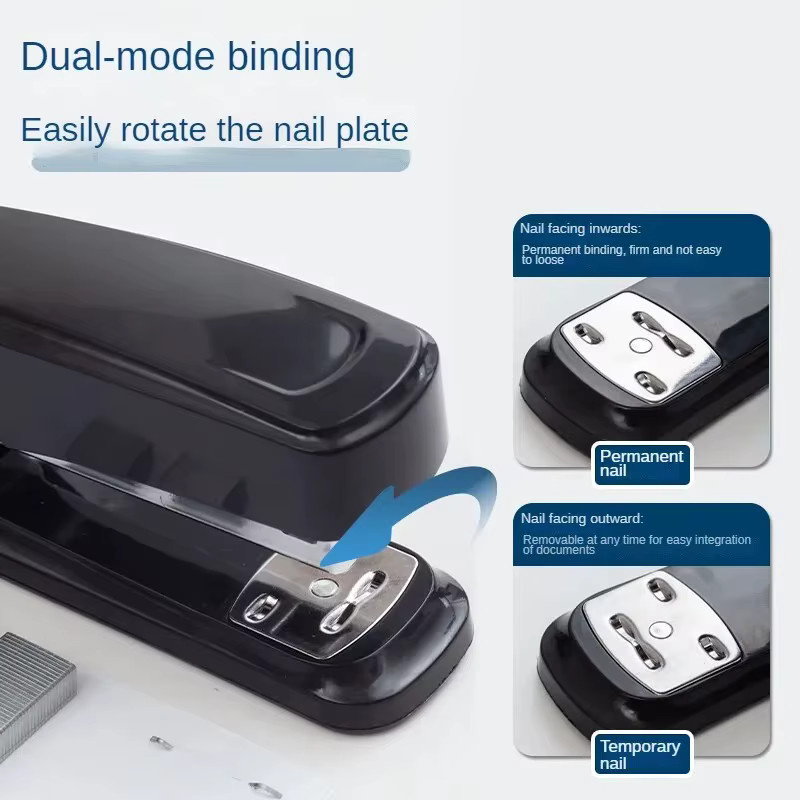 M&G Dual Mode Metall Hefter für Business und Desktop in Schwarz/Grau passend für 24/6 und 26/6 Nagelmuster - Bild 3