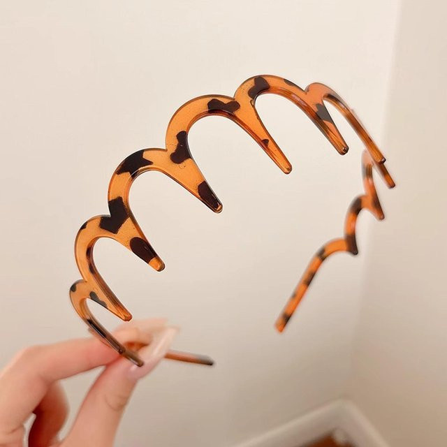 Stirnband Harz, Wellenförmig, Braun, Orange, Damen, Mädchen - Bild 1