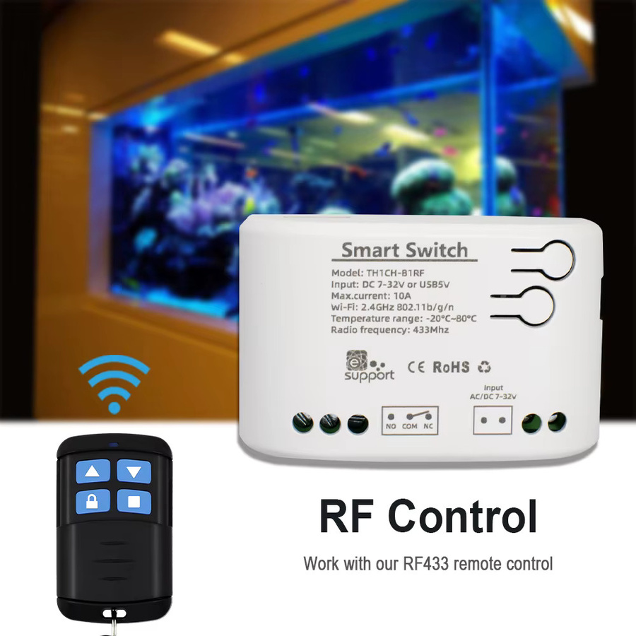 5er Set Scimagic-RC Wifi Smart Switch mit Temperatursensor in Weiß, kompatibel mit eWeLink App, Alexa und Google Home, 12V 24V 85-250V 220V - Bild 5