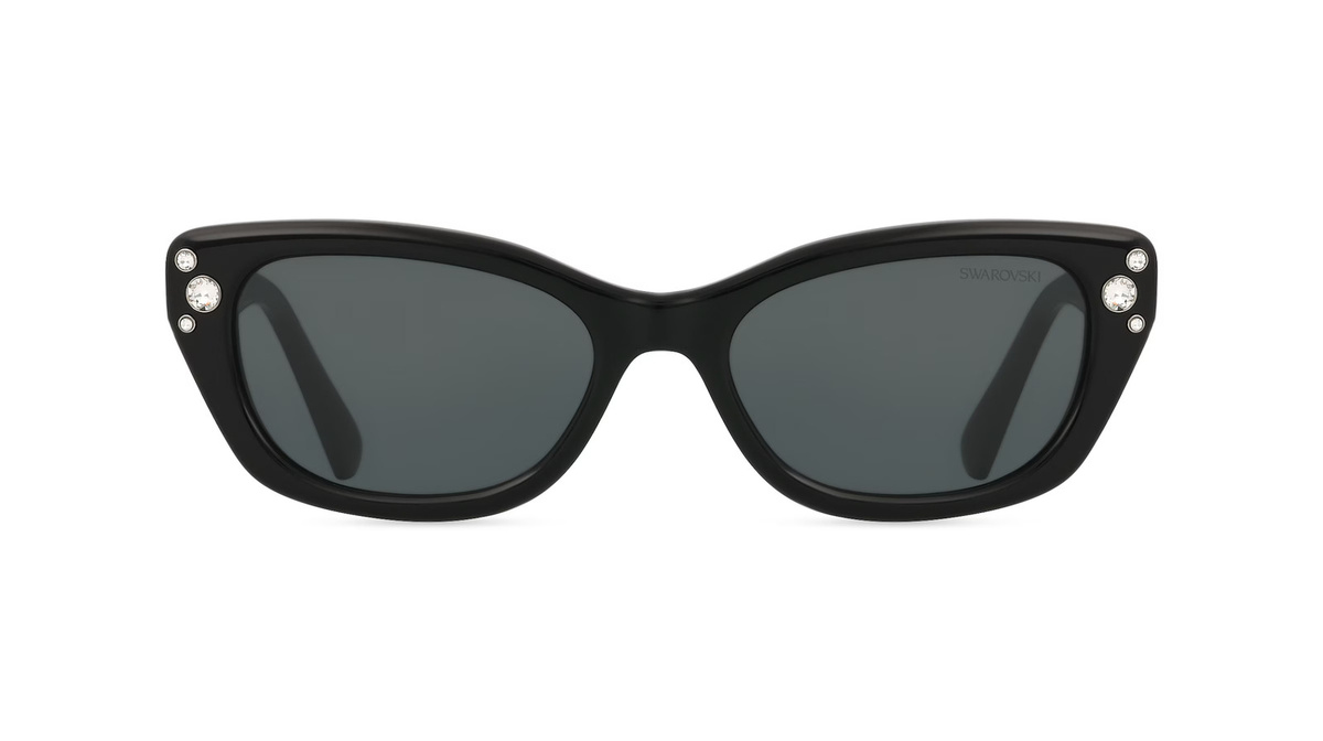 Swarovski 0SK6019 Sonnenbrille Butterfly, Vollrand, Acetat, Damen, schwarz - Bild 1