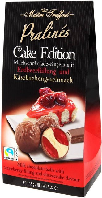 Maître Truffout Pralinen Kuchen Edition Käsekuchen und Erdbeer 148 g - Bild 1
