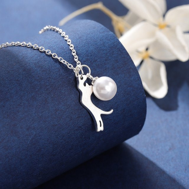 GaGa-Duck Choker-Halskette 925 Silber, Perle - Bild 1