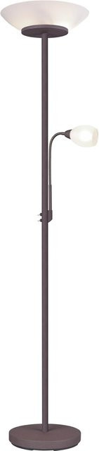 Reality Stehlampe Gerry in Weiß mit Rost-Optik aus Metall und Glas, Höhe: 180 cm, Durchmesser: 34 cm, E27, 2 Brennstellen - Bild 1