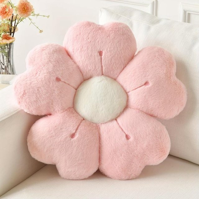 Blumenförmiges Plüsch-Dekokissen von Yiran Bag in Multicolour für Sofa, Matratze und Boden - Bild 1