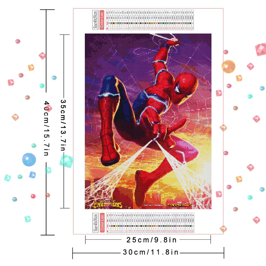 Marvel Spiderman Diamant Mosaik, DIY Diamant Malerei, Bastelset - Bild 2
