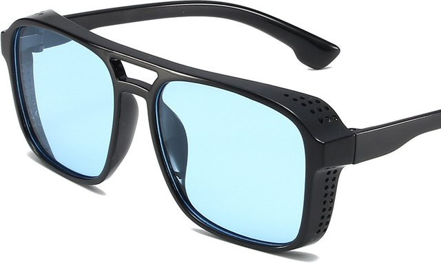 Sonnenbrille Retro, Vollrand, Kunststoff, square, schwarz, Unisex - Bild 1
