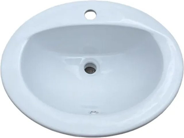 Kreabad Einbauwaschtisch Nautic aus Keramik, Farbe: Weiß, B: 51 cm, T: 43 cm - Bild 1