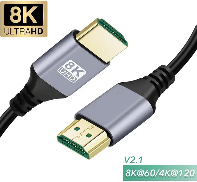 BSN HDMI 2.1 Ultra High Speed Kabel in Schwarz für 8K@60Hz und 4K@120Hz mit 48Gbps und HDR - Bild 1