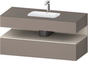 Duravit Qatego Einbauwaschtisch-Möbel-Set in Tau/Beige, B/T/H: 120 x 55 x 60 cm - Bild 1