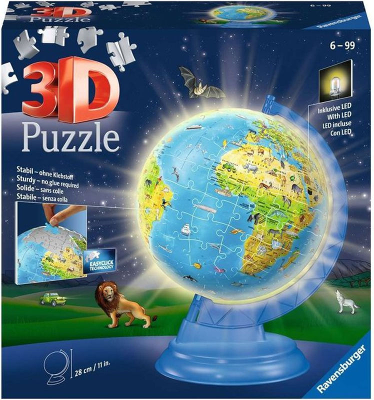 Ravensburger Kinderglobus mit Licht blau politisch aus Kunststoff - Bild 4