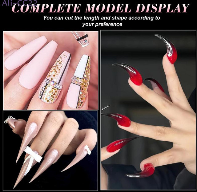 JETTING Stiletto-Nagelspitzen, klar, weich, 120/140 Stück - Bild 1