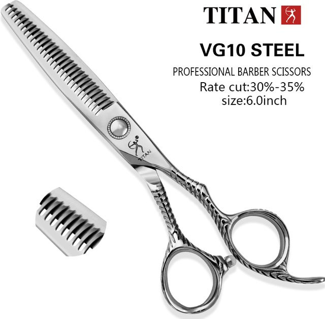 TITAN Friseurschere zum Ausdünnen, 6 Zoll - Bild 1