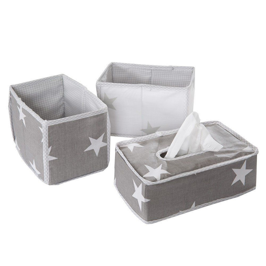 Roba Organizer Little Stars 3er Set in Grau und Weiß - Bild 1