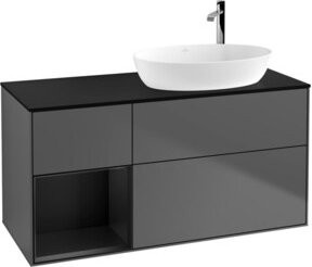 V&B Waschtischunterschrank Finion in Anthrazit, Breite: 120 cm, Tiefe: 50,1 cm, Höhe: 50,1 cm - Bild 1