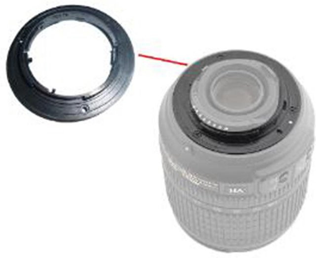 Nikon Objektiv-Basisring als Ersatzteil für 18-55, 18-105, 18-135 und 55-200 Objektive in Grau - Bild 1