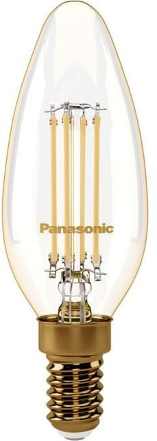 Panasonic LED-Filament-Glühbirne E14 Retro Candle in Transparent mit 2000K Warmweiß und 4W - Bild 1