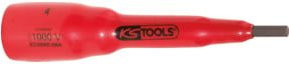 KS Tools Isolierte Bit-Stecknuss Innensechskant 3/8 Zoll, 6 mm, Farbe: Rot, Länge: 8,2 cm - Bild 1