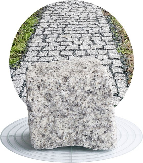 SCHICKER MINERAL Granit Pflastersteine in Hellgrau, B/T/H: 9 x 9 x 9 cm, 1000 kg BigBag - Bild 1