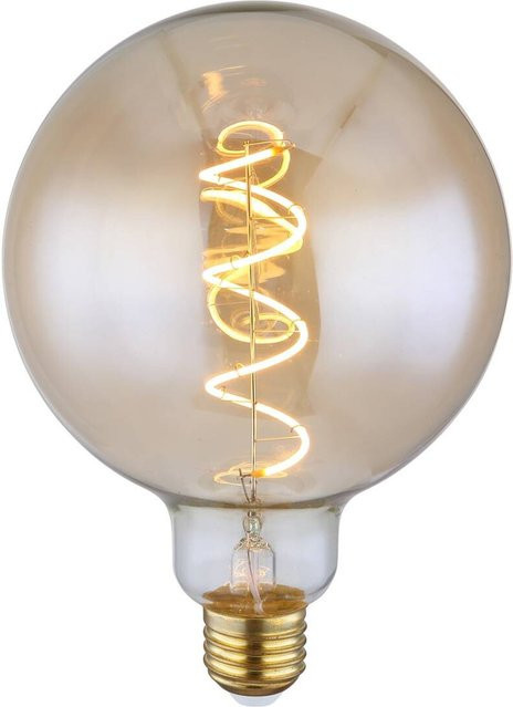 Globo LED Edison Globe Filamentlampe E27 dimmbar, warmweiß, transparent/gold - Bild 1