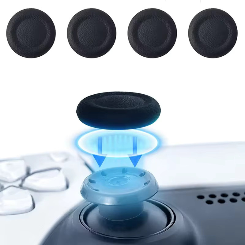 VORILYNEX Silikon Joystick-Abdeckungen in Schwarz für PS5 und PS4 Controller, rutschfeste Daumengriff-Kappen als Zubehör - Bild 2