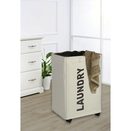 Wenko Wäschesammler Quadro in Beige, B/H/T: 40 x 60 x 33 cm - Bild 2