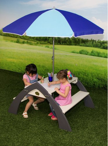 AXI Kinderpicknicktisch aus Hemlockholz mit 4 Sitzplätzen in Grau - Bild 2