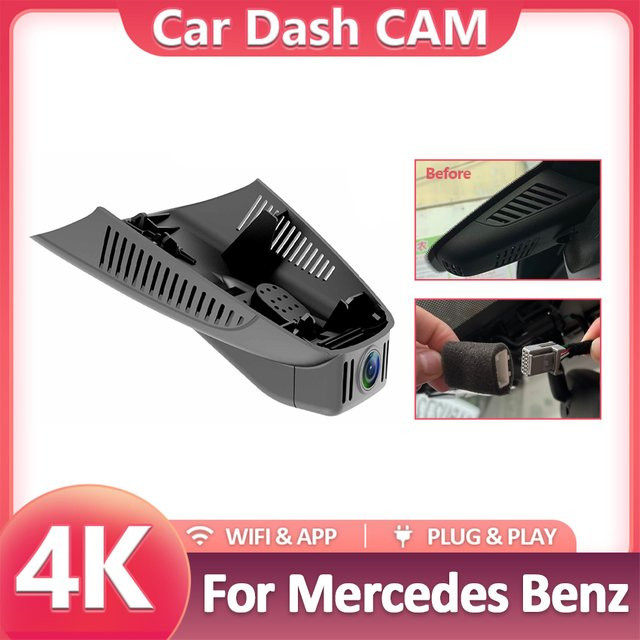 CARBAOHUI WLAN Dashcam für Mercedes-Benz C-Klasse, E-Klasse, GLC und CLS in Schwarz - Bild 1