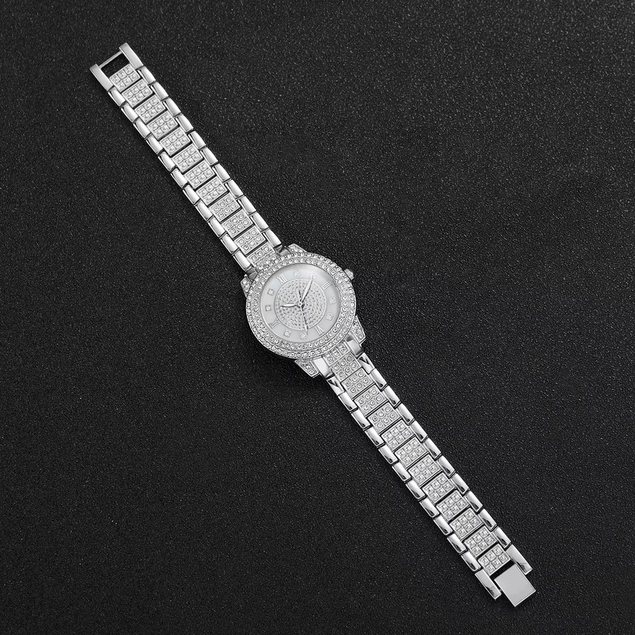 Uhren-Set, Quarz, Edelstahl, Diamantbesetzt, Silber, Damen - Bild 2