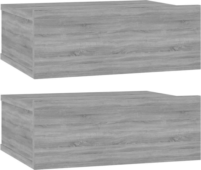 vidaXL Hängende Nachttische 2er-Set in Grau Sonoma, B/T/H: 40 x 30 x 15 cm - Bild 1