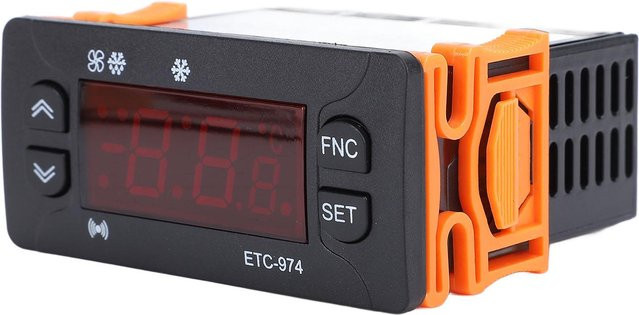 Digitaler Temperaturregler Fishine Thermostatregler mit hoher Genauigkeit und Schutzvorrichtung in Orange und Schwarz - Bild 1