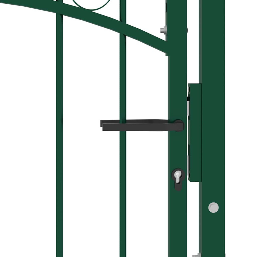 vidaXL Zauntor Swing aus Stahl mit Spitzen in Grün B: 102 cm, H: 100 cm - Bild 3