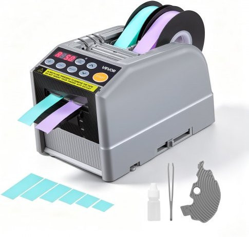 VEVOR Automatischer Klebebandspender in Grau mit einstellbarer Schnittlänge von 5-999 mm und Bandbreite von 6-60 mm für Verpackung und Lagerung - Bild 1